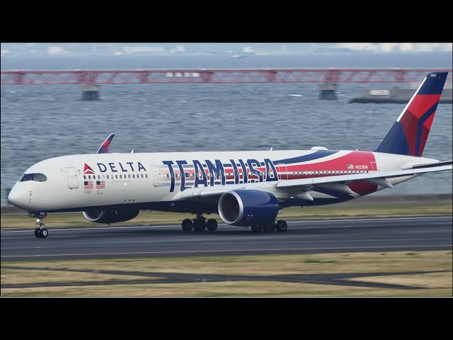 Delta Air Lines Team USA Livery Airbus A350-900 N521DN Takeoff