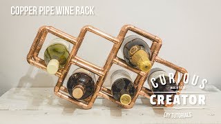 DOWNLOAD FREE PLANS AND CUTTING GUIDE; http://acuriouscreator.com/copper/copper-pipe-wine-rack/ In this video I show 