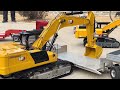 Rc Truck Excavator CAT try to up Truck Trailer