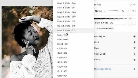 Content aware LUTs in Facet