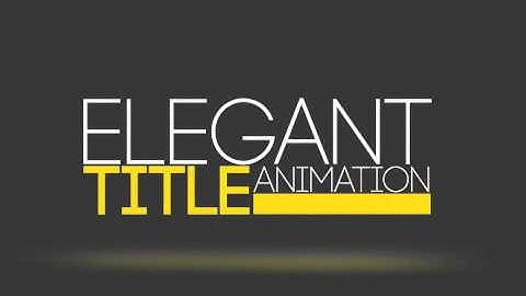 23 Elegant Title Animation | After Effects Template | VideHive Project
