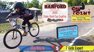 Famous 7 Girls Expert Mia Reyna/ 2022 Hanford BMX State/Gold Cup Qualifier Profile