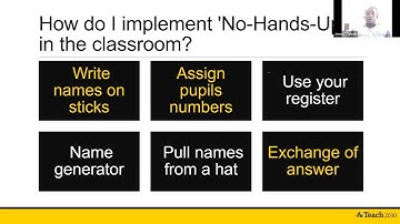 How to implement No Hands Up in your classroom? | Teach2030 Workshop