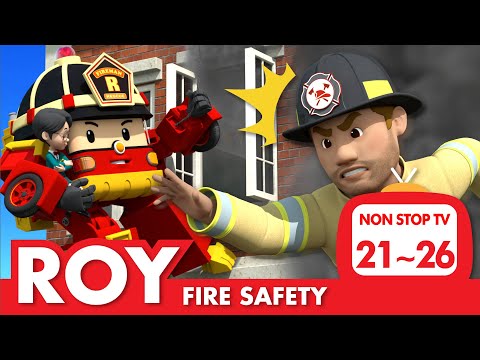 Fire Safety Full Episodes│21~26 Episodes│ROY&amp;#39;s Safety Series│Safety Episodes│Robocar POLI TV