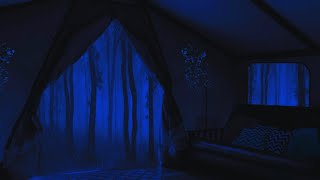 11 Hours of Extreme Rain & Thunder in a Hidden Forest Tent-Block surrounding noises with Rain Sounds