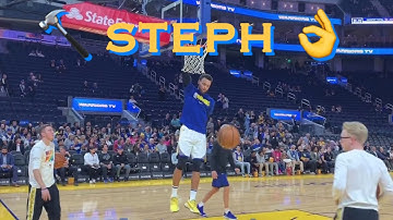 [HD] Steph Curry 🔨👌🏹 dunk, corner 3 & full-court heave from pregame Warriors-Suns at Chase Center