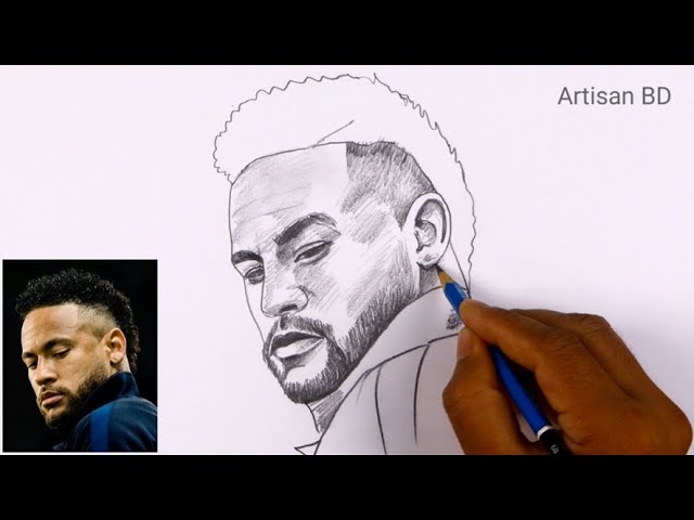 Sketches of Draw Jr Neymar  PSG Football Player Neymar  YouTube