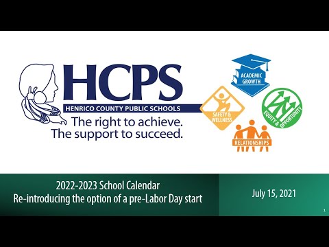HCPS 2022-2023 School Calendar Community Virtual Input Session 3-July 15,  2021 - YouTube