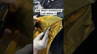 Porsche Gets Wrapped In Chrome Gold Vinyl..😱 #porsche #carwrap #wrap #vinyl #wrapshop #cars #shorts