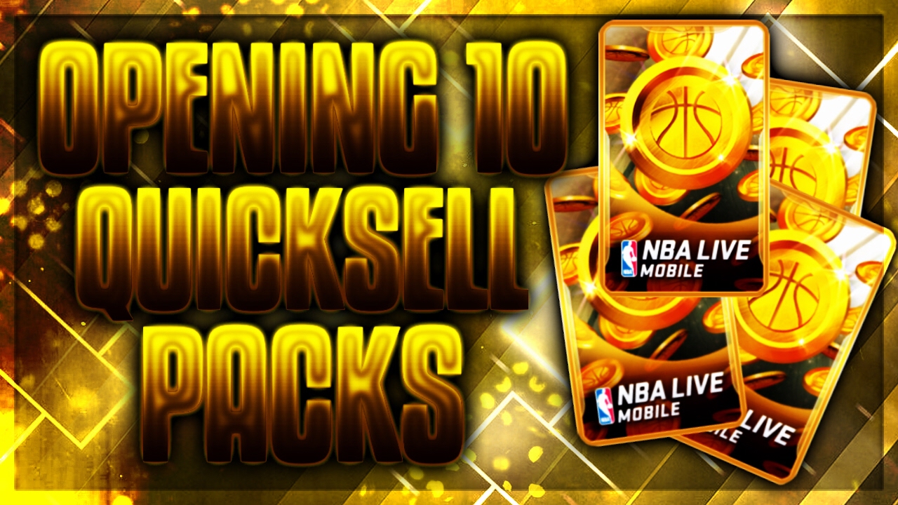 WE PULLED 65K! OPENING 10 QUICKSELL PACKS! NBA LIVE MOBILE