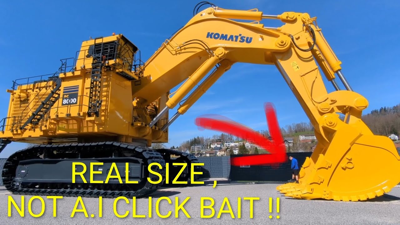 ГИГАНТСКИЙ таинственный городской карьерный экскаватор Komatsu PC8000 800 тонн 4000 л.с.