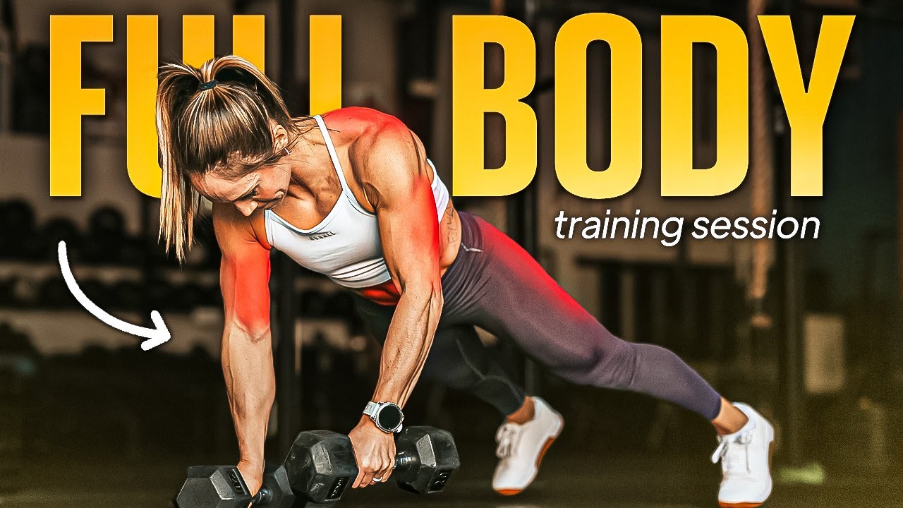 Full body training session (squat, bench, curl) - YouTube