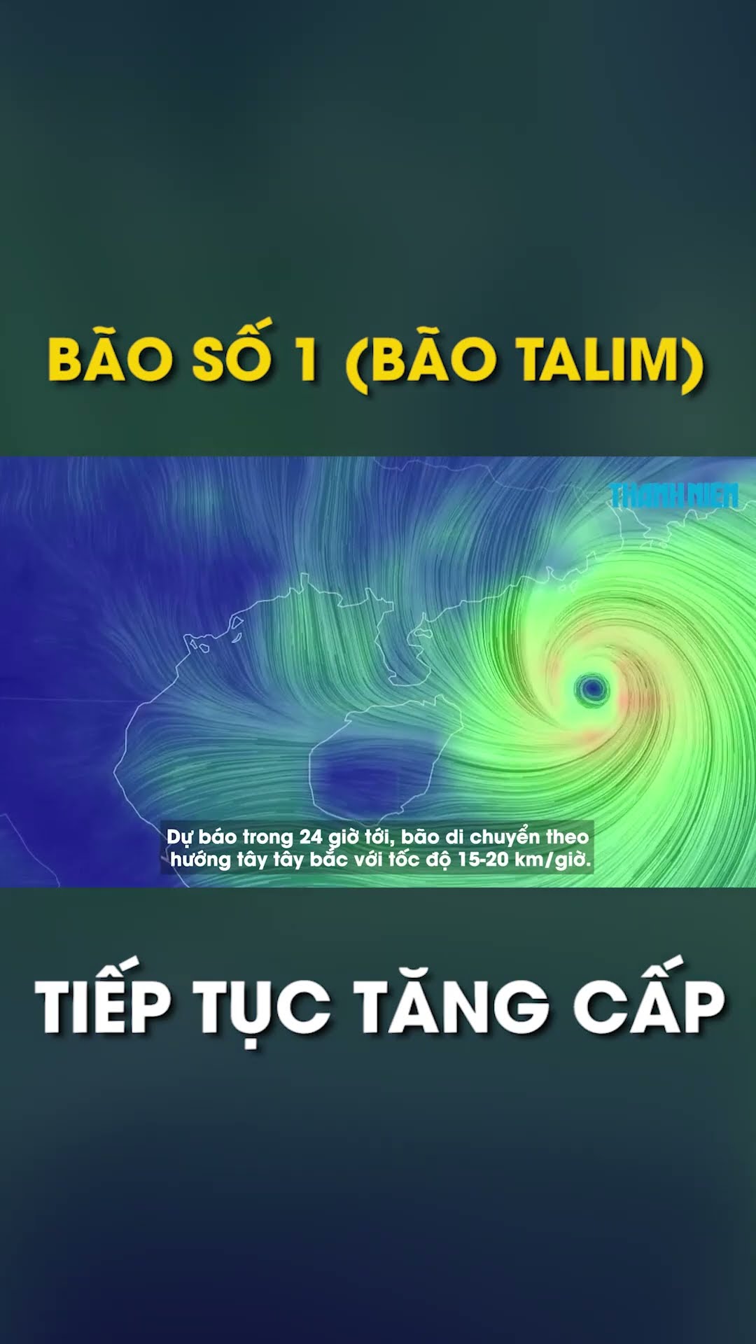 KHẨN CẤP: Bão số 1 (bão Talim) tiếp tục tăng cấp, gió giật cấp 15