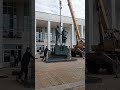 Установка памятника «Музейщикам Пушкиногорья»