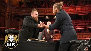 Dunne stands face-to-face with Coffey WWE UK Title Contract Signing: NXT UK, Jan. 2, 2019