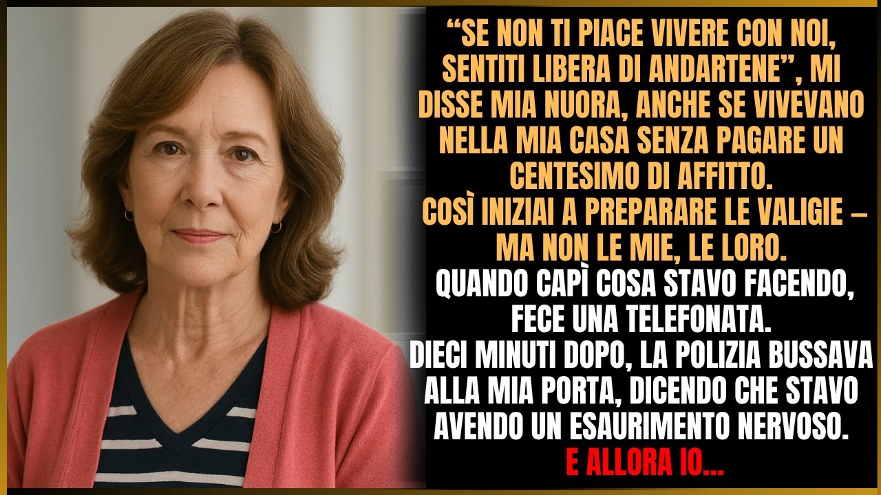 «Se non ti piace stare qui, vattene» disse mia nuora, che viveva gratis sotto il mio tetto.