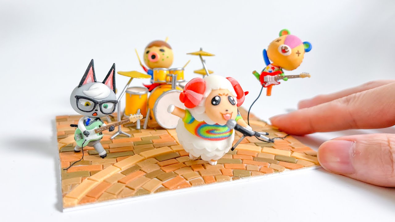 粘土 どうぶつの森バンド 作ってみた あつ森 Animal Crossing Band Polymer Clay Youtube