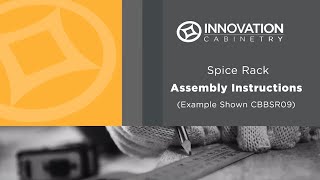 Innovation Cabinetry Base Spice Rack Assembly