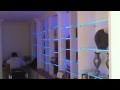 Bookcase with LED glass shelf lights Bookcase with LED glass shelf lights