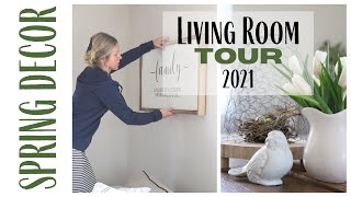 Spring Living Room Tour 2021 ~ Spring Home Decor ~ Decorating with House Plants ~ DIY Sofa Table