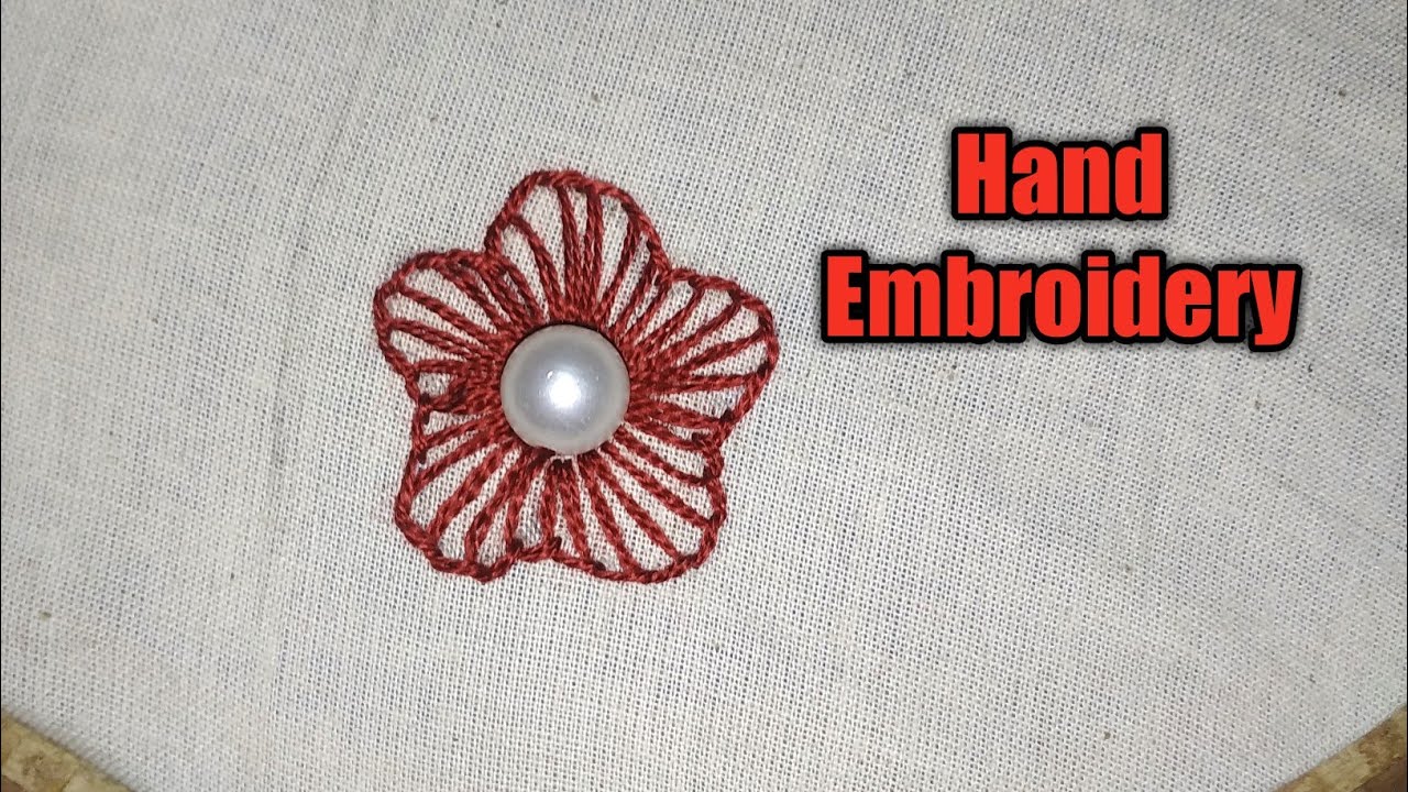 Easy Hand Embroidery Flower Stitch Tutorial,Simple Flower Stitch For beginners,Embroidery flower