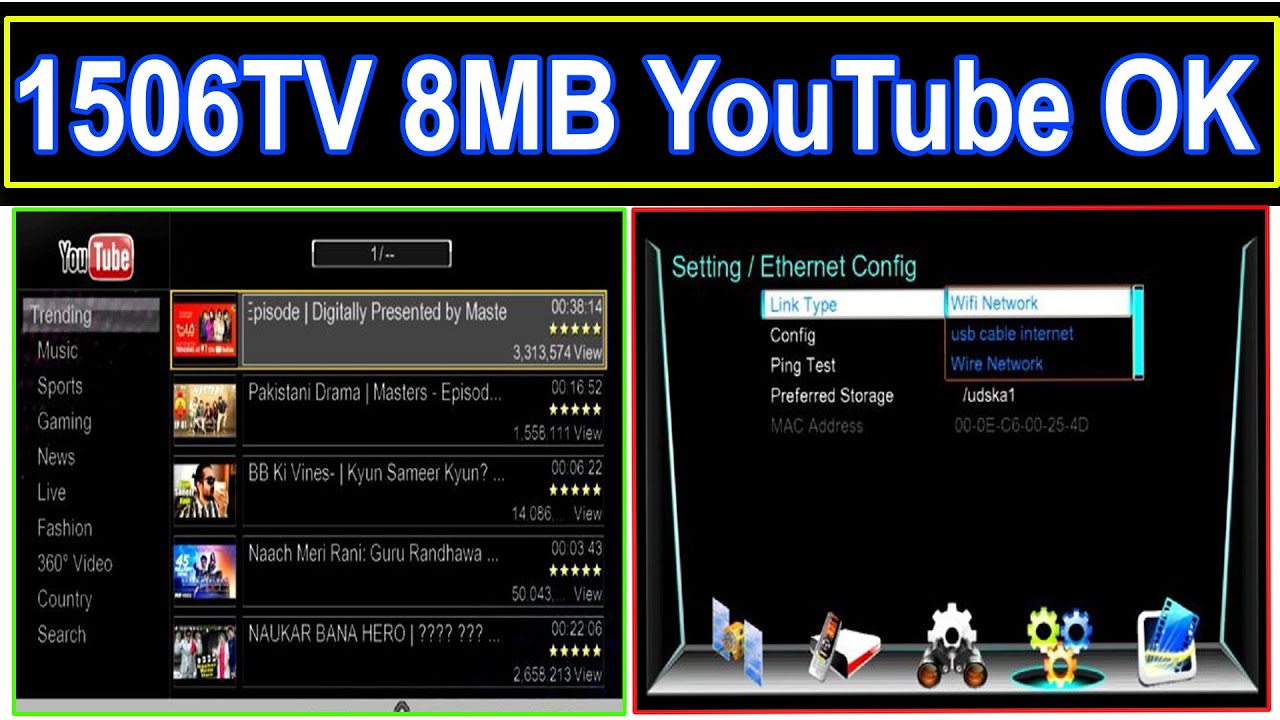 How To New Update 1506Tv Receiver New Software With New Menu And New Feature Zoom Signal