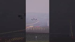 Download Lagu Zurich Airport Helvetic Airways airplane Embraer E190 E2 HB-AZH landing on a foggy winter day. MP3