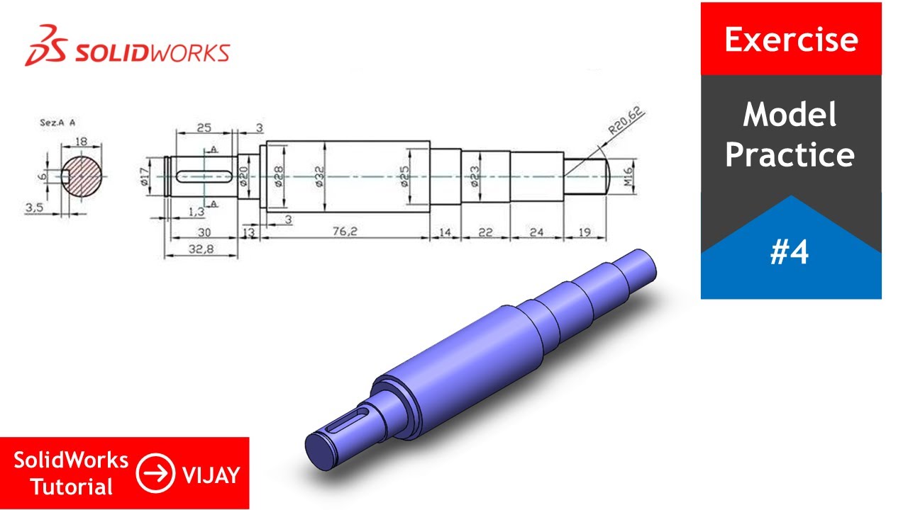 SolidWorks | 4 | Practice Exercise - YouTube