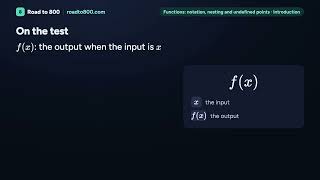 Functions: Notation, Nesting and Undefined Points: Introduction | Digital SAT® Math with Desmos