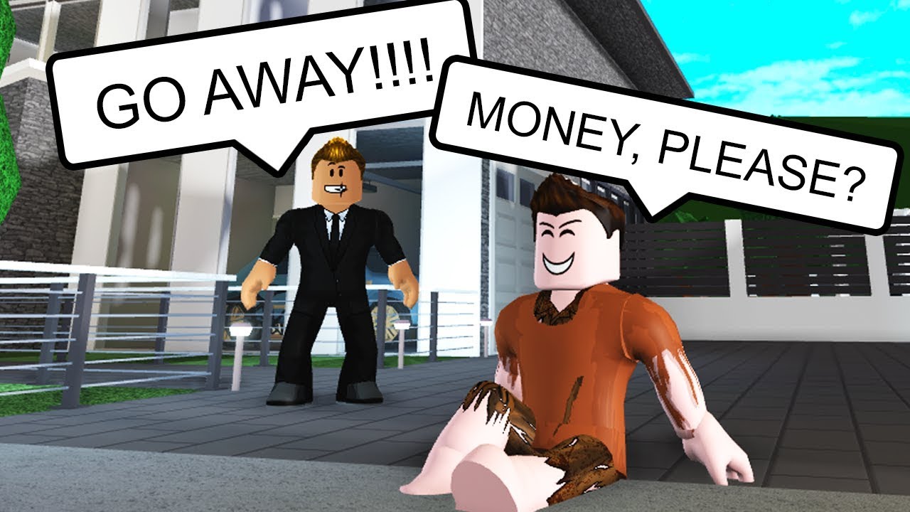 I Pretended To Be A Hobo This Millionaire Gave Me Everything - hobo sign roblox