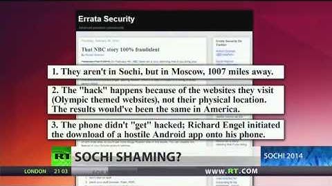 Cyber security experts  NBC fabricated Sochi hacking story