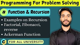 6.8 | Practice Question on Recursion | Ackerman function in c | Function & Recursion | C language
