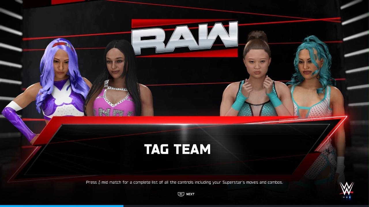 WWE 2K25 - AWA 2.0 Woman's tagteam tournament round 3:The way vs Ashley & Evelyn 
