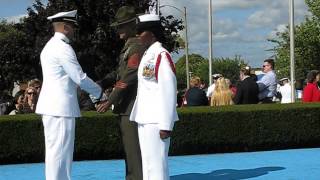 Kyle Finleon first salute Navy OCS