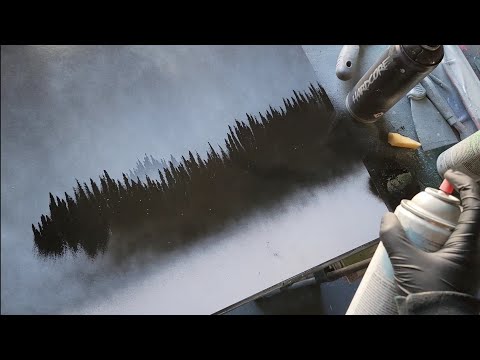 Insanely Easy Black and White Spray Paint Art!