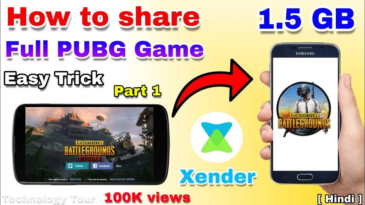 Pubg game xender se full file share kare easy trick part 1 [ Hindi ]