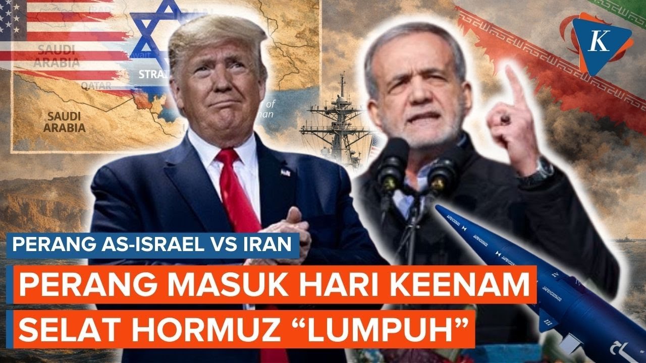 Hari Ke-6 Perang AS-Israel Vs Iran: Selat Hormuz Ditutup, Kapal Perang Iran Tenggelam