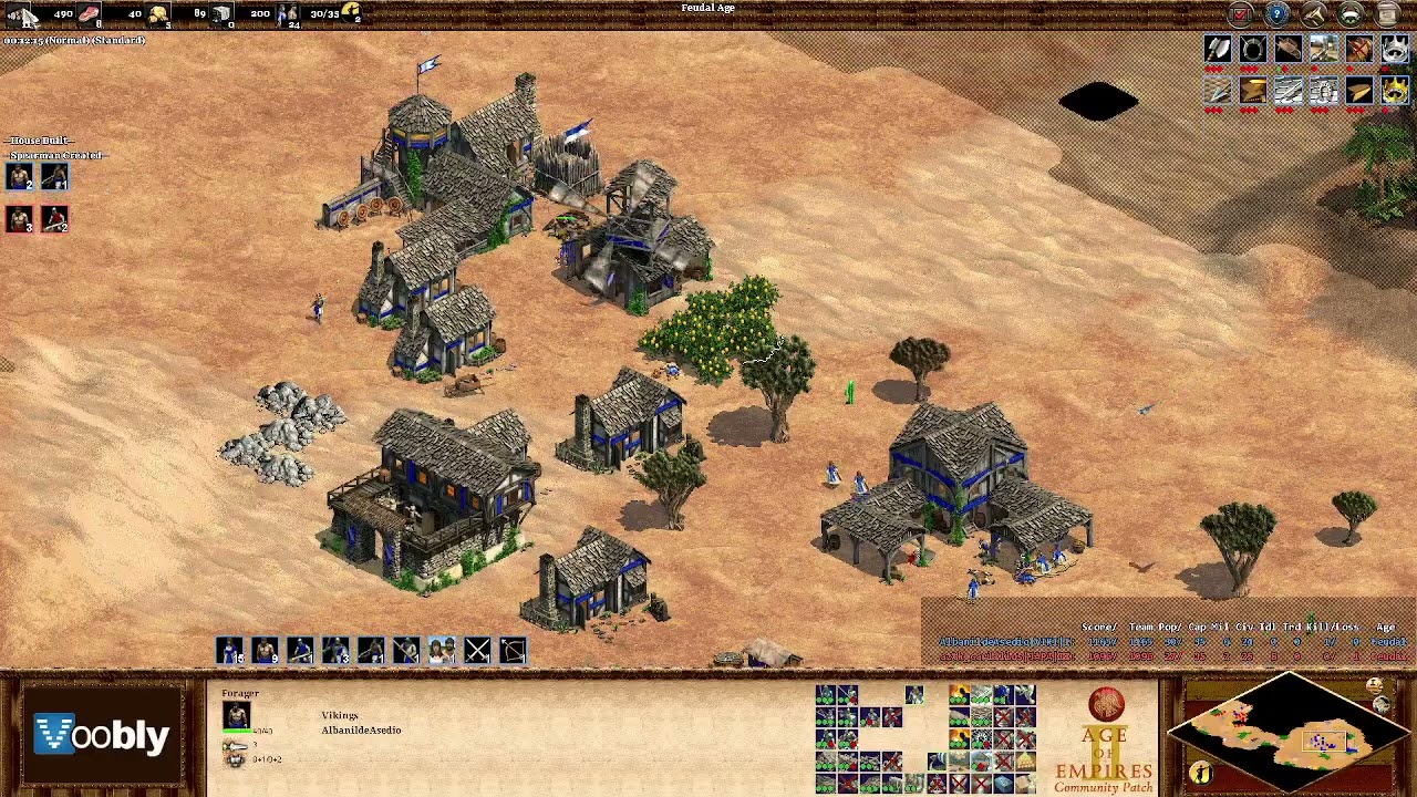 Voobly AOE2 1.6: Аравия, викинги против японцев