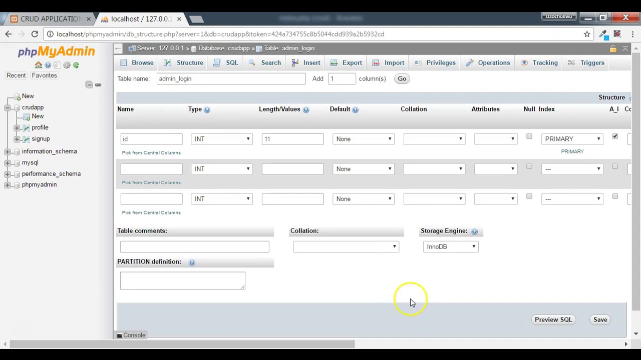 992114 078 Adding Admin Table in Database - YouTube