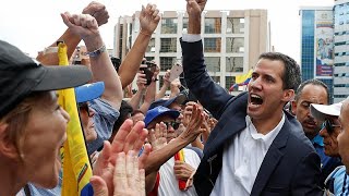 Venezuelan opposition leader Juan Guaido declared himself as the country's interim president on Wednesday Venezuelan opposition leader Juan Guaido declared himself as the country's interim president on Wednesday