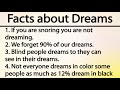 Facts about Dreams | Very Interesting | Some facts are true for me