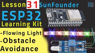 ESP32 Tutorial 31 - Project LED Strip with Obstacle Avoidance | SunFounders ESP32 IoT Learning kit