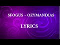 Sfogus - Ozymandias (ft. Leon Faun) Lyrics