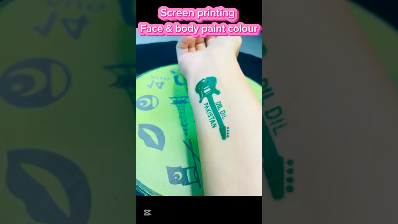 Dil Dil Pakistan Screen Painting | Stencil | 14 August | Independence day | Easy And Simple🇵🇰