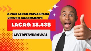 Sida Lacag Loga Sameeyo App-ka Yepp | Ku Hel Lacag Views, Likes & Comments - withdrawal Proof screenshot 5