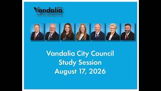 Vandalia City Council - Study Session August 17, 2026