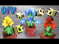 DIY Minecraft - Abelhas e Flores tutorial.