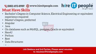 Java Developer Jobs, Washington, DC | Job ID 31407 |