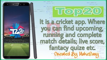 Top20  A Cricket App (Part-1) | Android Studio Project, Kodular Project to Android Studio | MakeEasy