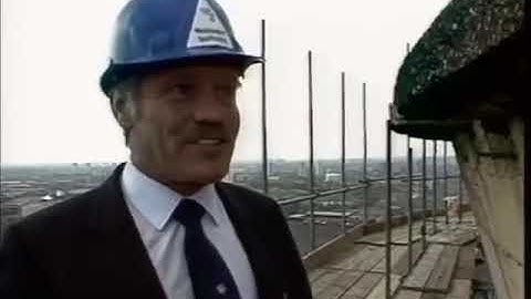 Scaffolding on West Ham Power Station 1984